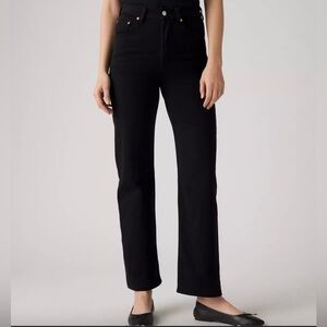 Levi’s Ribcage Straight Ankle Women's Jeans Black Sprout 27 X 27